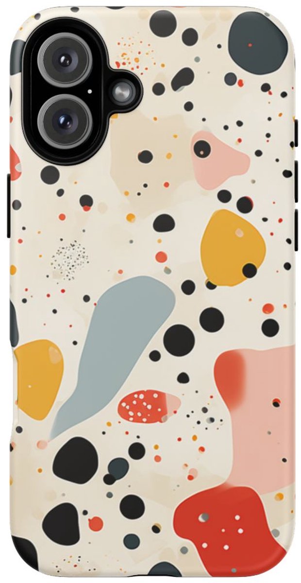 Kleurrijk Terrazzo-Patroon – Telefoonhoesje Geschikt voor iPhone 16 Plus