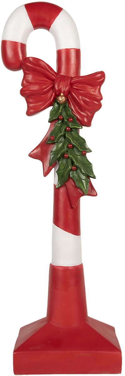 Clayre & Eef Kerstdecoratie Zuurstok 25x18x83 cm Rood Kunststof