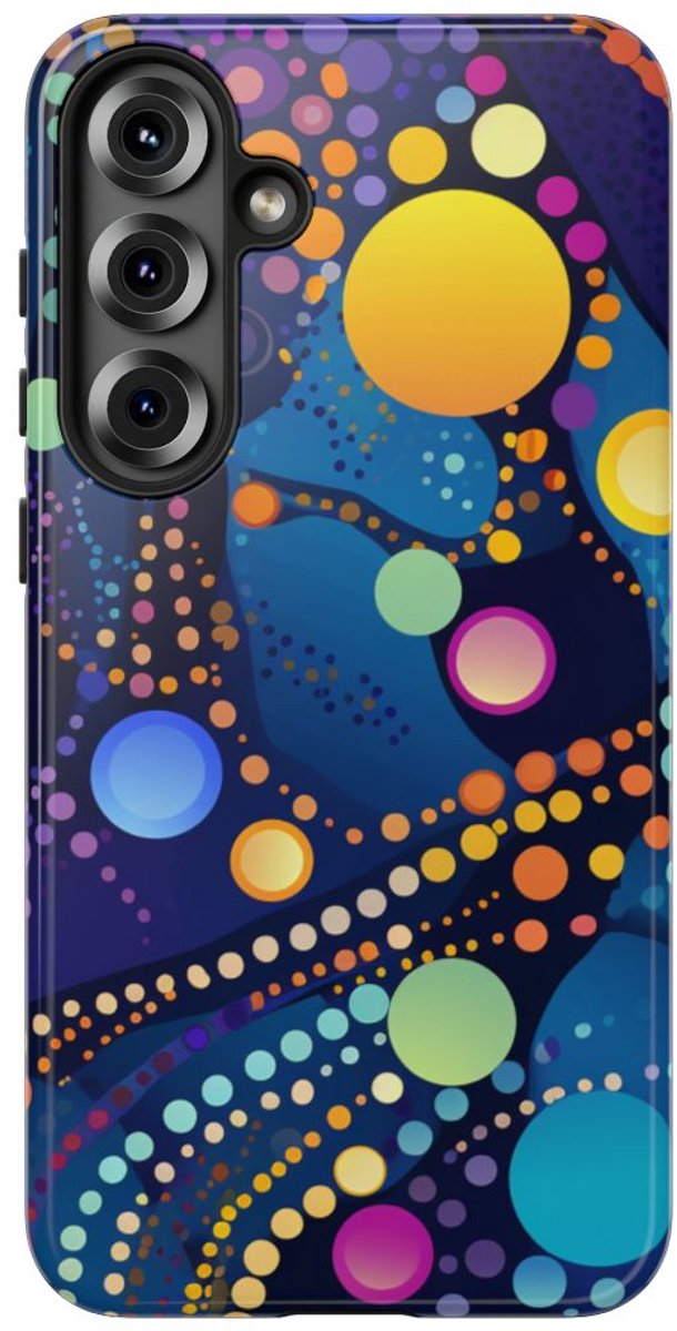Kleurrijk Abstract Stippenpatroon – Telefoonhoesje Geschikt voor Samsung Galaxy S25 Plus