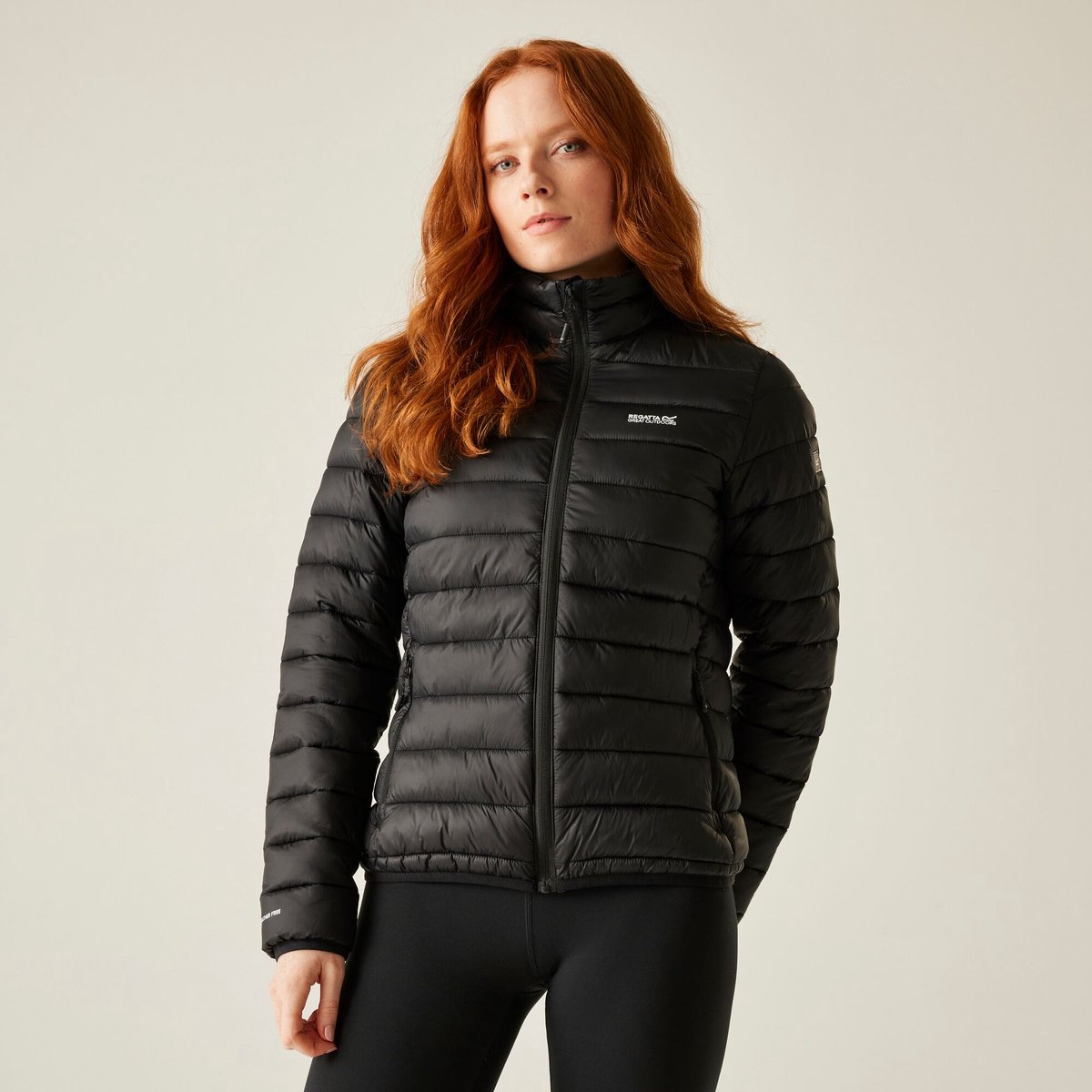 Regenjas Hiking Dames Waterafstotend Gewatteerd Marizion Zwart