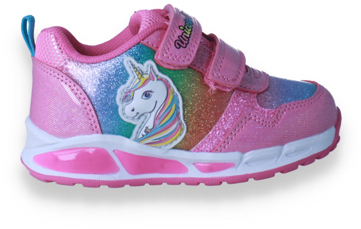Unicorn Meisjes Sneaker Met Lichtjes | Fushia | Maat: 29
