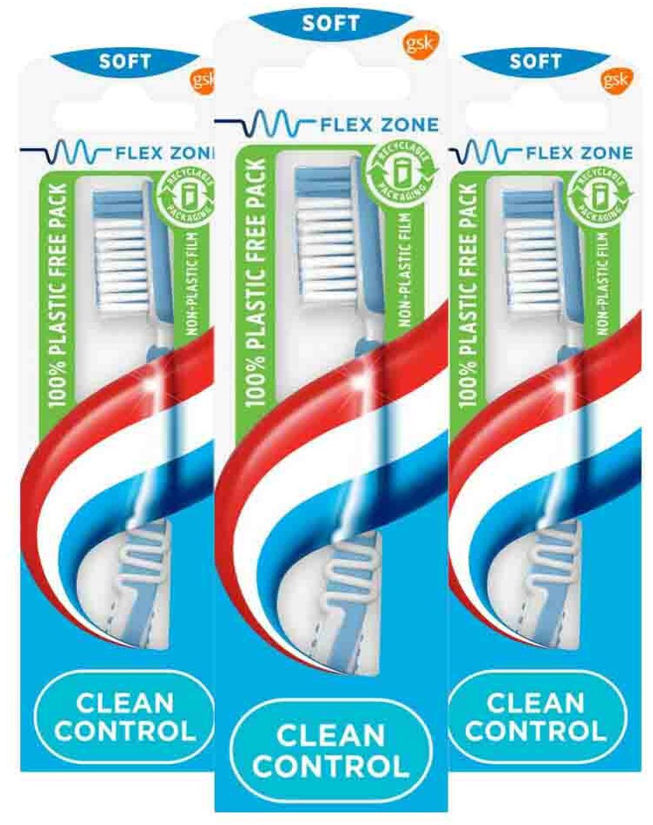 Aquafresh Tandenborstel Clean Control Soft - 3 x - Voordeelverpakking