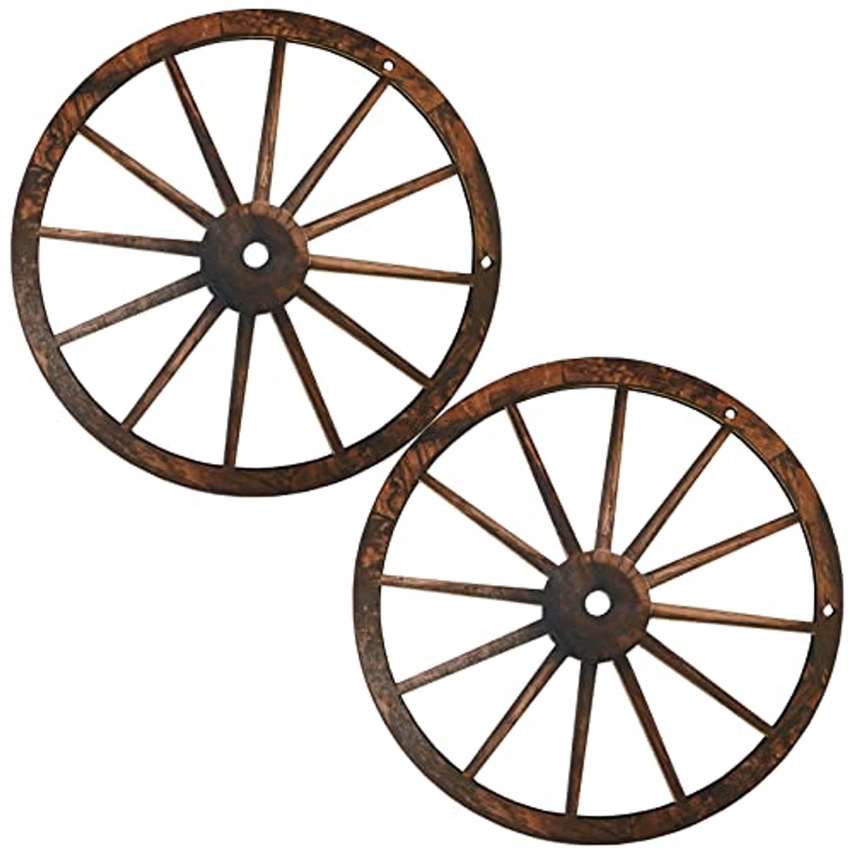 2 Stuks 12 Inch Houten Wielen voor Decoratie in Huis en Tuin