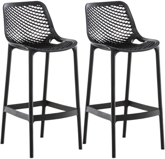 CLP Air Set de 2 tabourets de bar noir