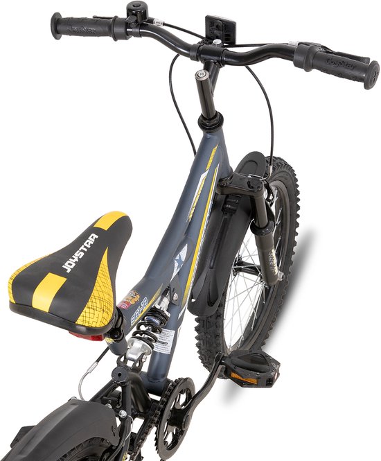 Joystar Contender Full Suspension Kinder Mountainbike - 20" - Handrem - Rem - Bel - Spatborden - Blauw van JOYSTAR — afbeelding 2