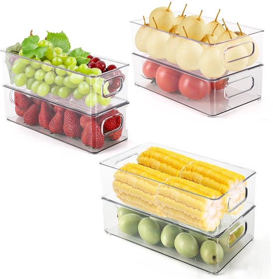 16Pcs Koelkast Verdelers Transparante Koelkast Divider Verstelbare