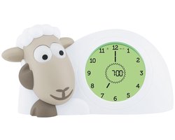foto van Zazu Sam Slaaptrainer - Met nachtlamp functie en slaaptimers - Taupe / Wit