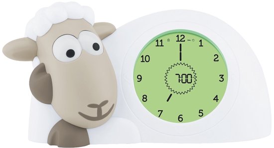 Zazu Sam Slaaptrainer - Met nachtlamp functie en slaaptimers - Taupe / Wit