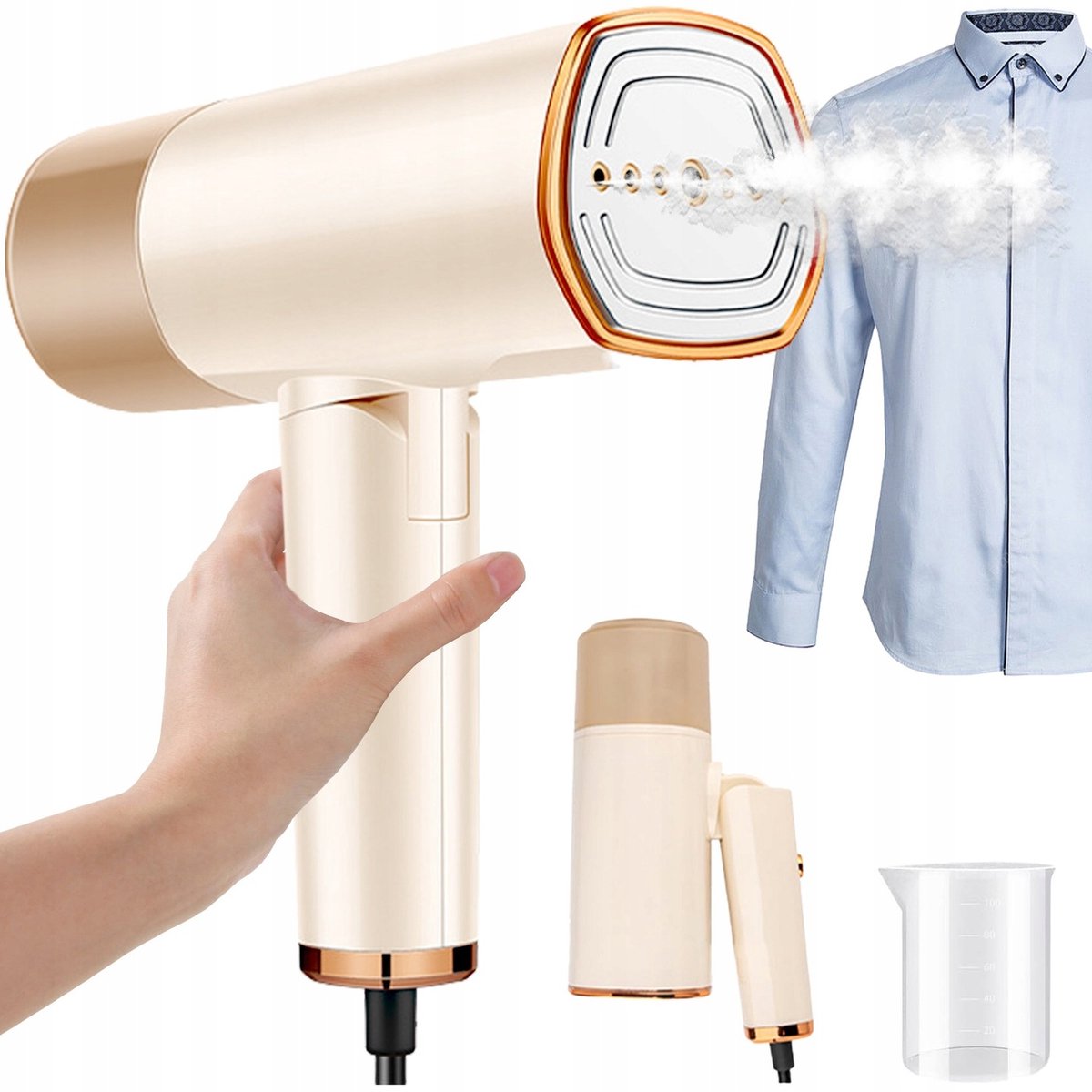 Kledingstomers - In 15 Sec. warm - Handstomer Voor Kleding - Stoomstrijkijzer - Handstoomreiniger - Handstomer - Opvouwbaar - 1500W - 250ml Reservoir - Stoomreiniger Kleren