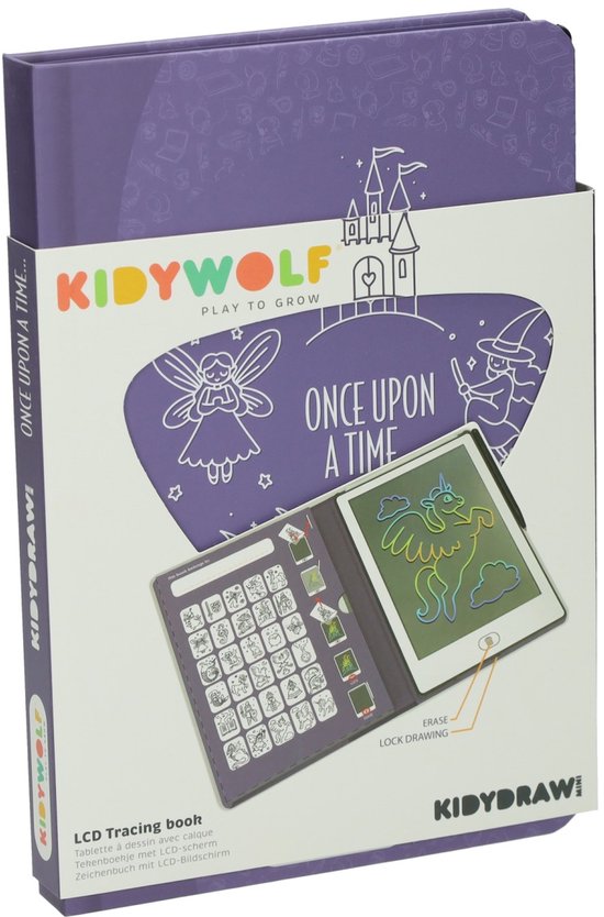 Kidywolf Kidydraw-Mini Tablet 30 Tekeningen | Tekenbord 30 Sprookjes