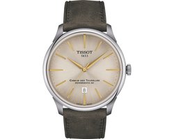 Tissot Chemin des Tourelles T1394071626100 Horloge - Leer - Bruin - Ø 42 mm