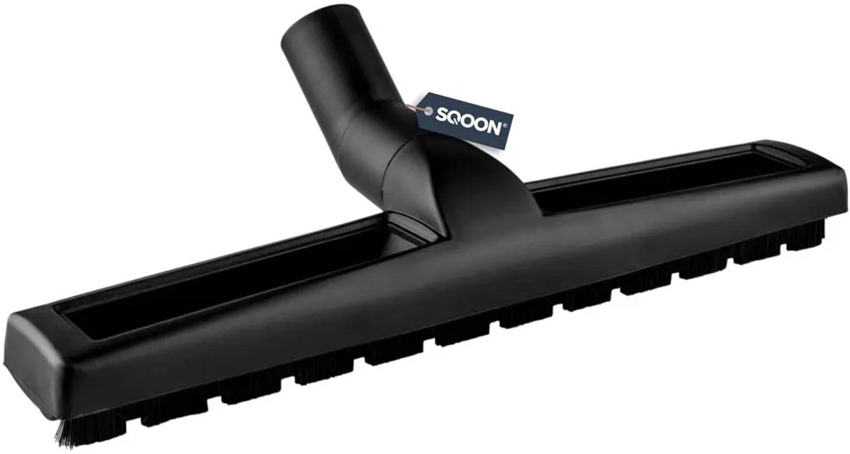 SQOON® Harde vloeren zuigmond 35 mm o.a. Geschikt voor Karcher - 36 cm breed - Met rubberen wieltjes en extra lang nylon haar - Geschikt voor gladde vloeren zoals parket en tegels