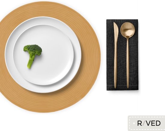 Raved Napperons Maja - Set de 6 pièces - Taffy - Rond - Plastique - Table à manger - Sous-couche - Hydrofuge