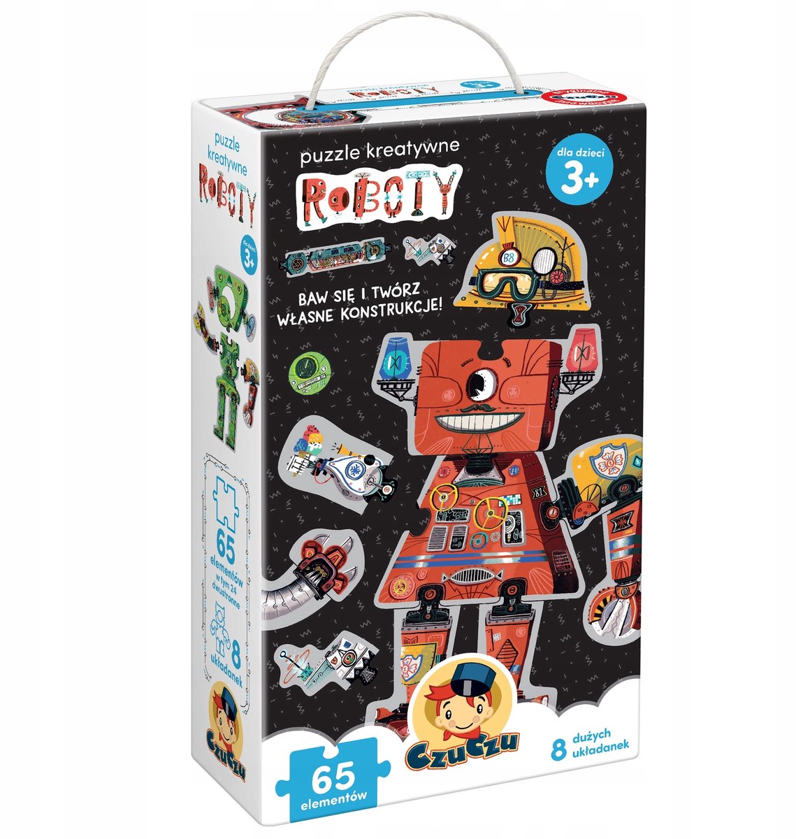 CzuCzu Creatieve Puzzels: 8 Robots, 65 Stuks