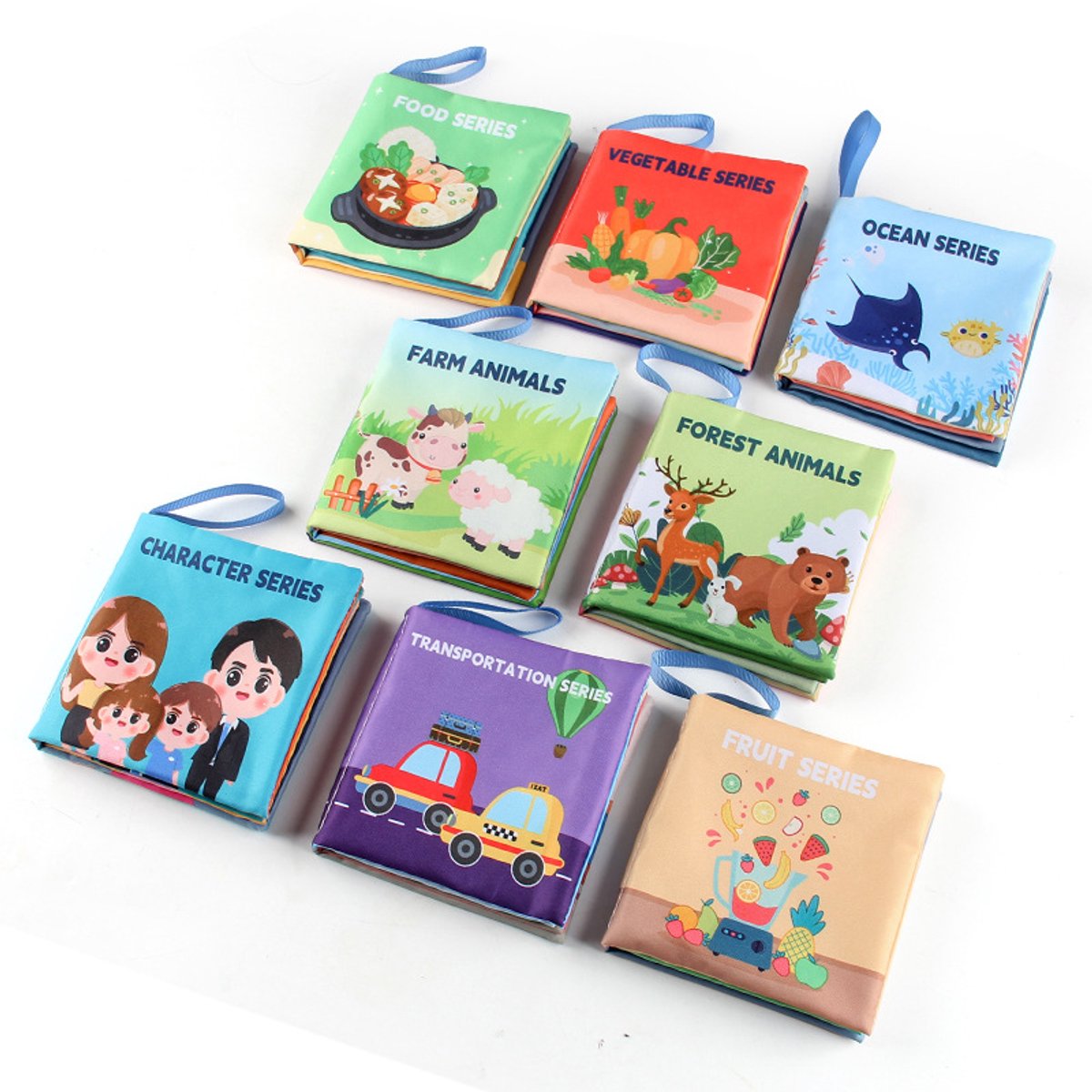 6-pack babyboeken 0-6 maanden, 4 baby-knisperboeken, tactiele sensorische boeken voor baby's, babyspeelgoed 0-6 maanden, zacht stoffen speelgoed, badcadeaus, baby-knisperboeken - 6-pack