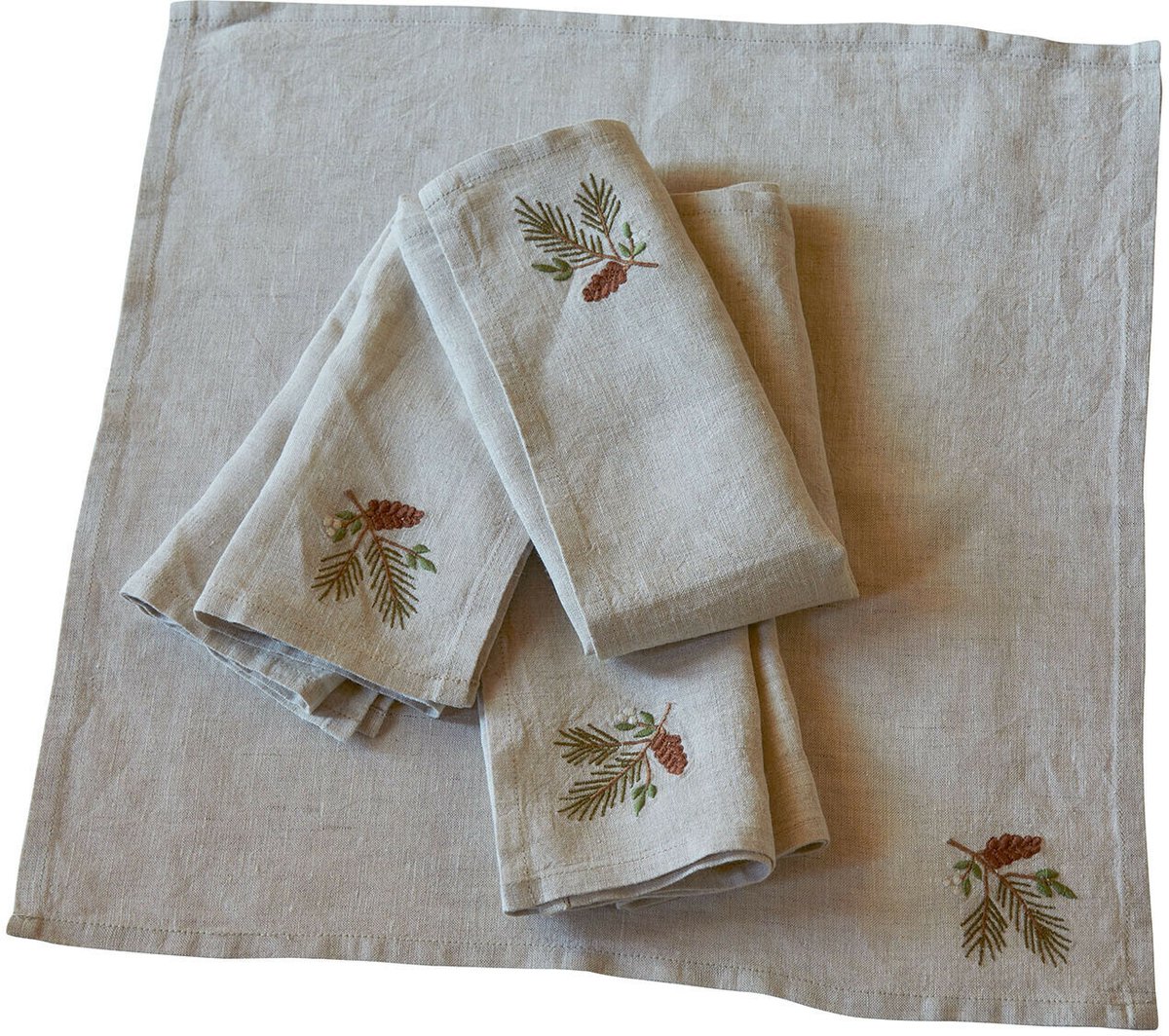 LOBERON Servet set van 4 Arlida beige