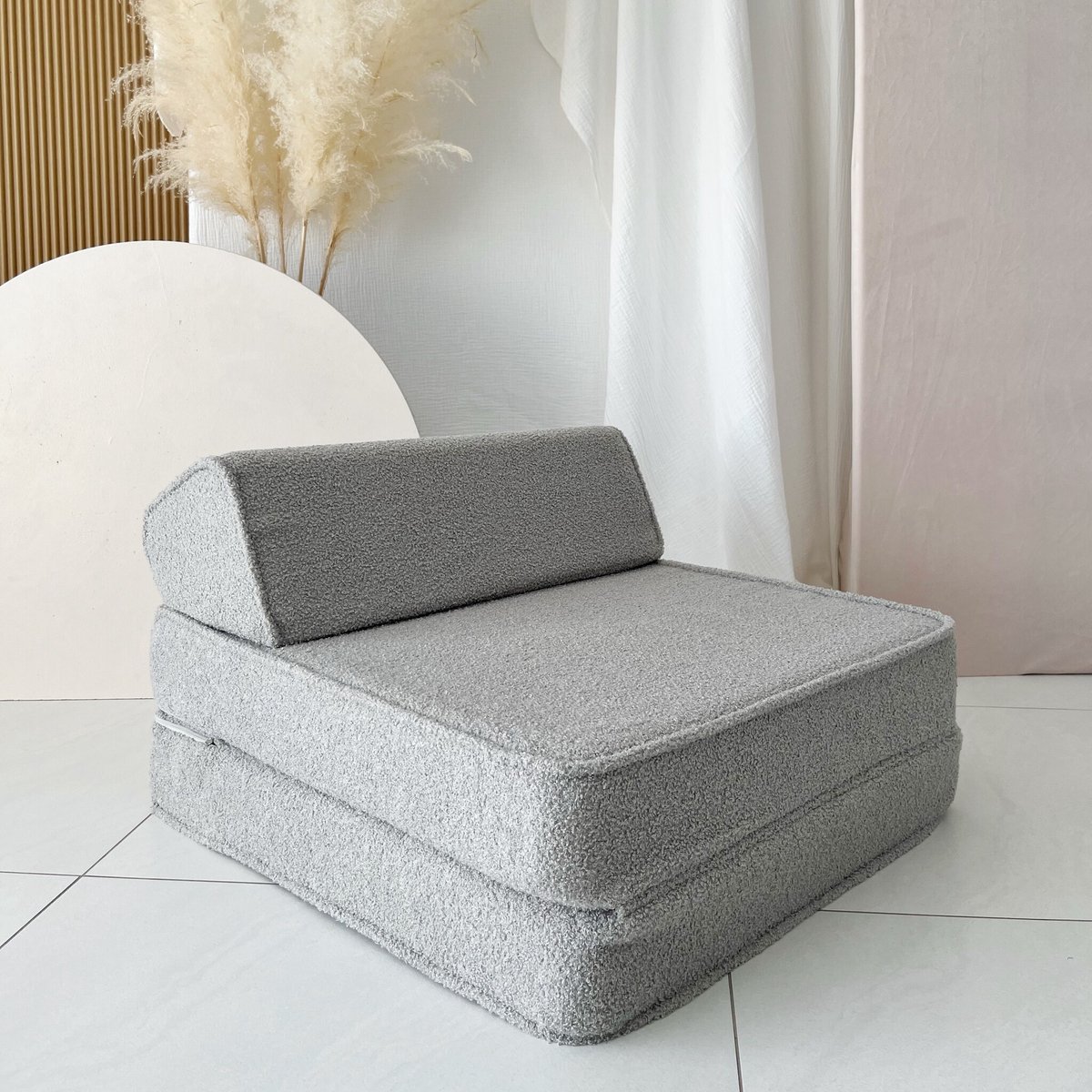 Bouclé Lounger - Grijs Grey