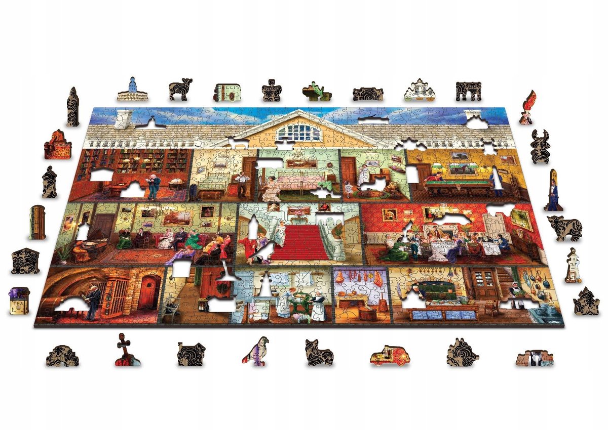 Houten 3D-puzzel - Victoriaanse residentie (750 stukjes)