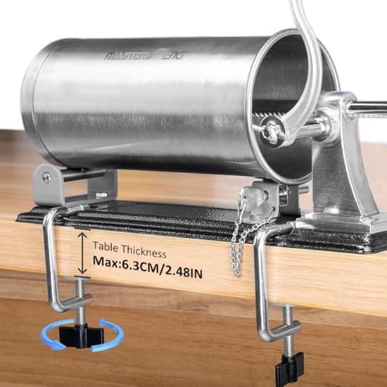 MASTER FENG Horizontale worstvuller met 8 vultrechters en 1 siliconen kolf [6,0 LBS capaciteit] van MASTER FENG — afbeelding 3