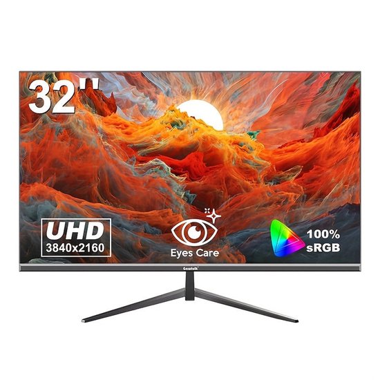 32 inch 4K Monitor – UHD Scherm – Computerscherm – Beeldscherm – Gaming Monitor – Randloos Design – 60Hz Verversingssnelheid