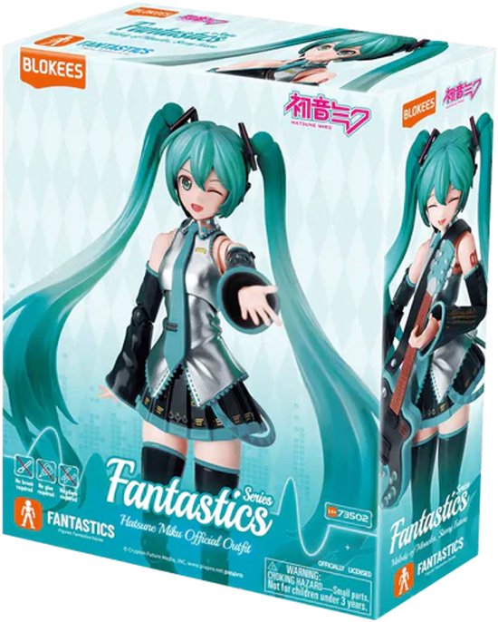 Blokees Hatsune Miku Official Outfit Fantastics Series bouwset | Speelgoed bouwpakketten voor volwassenen en kinderen | Model kit japanse kpop anime manga action figure box