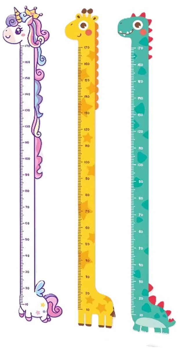 Dinosaurus groeimeter muurstickers – Hoogtemeter tot 180 cm – Regenboog & dino thema – Zelfklevend & verwijderbaar – Educatieve wanddecoratie voor kinderkamers – PVC sticker unisex — afbeelding 2