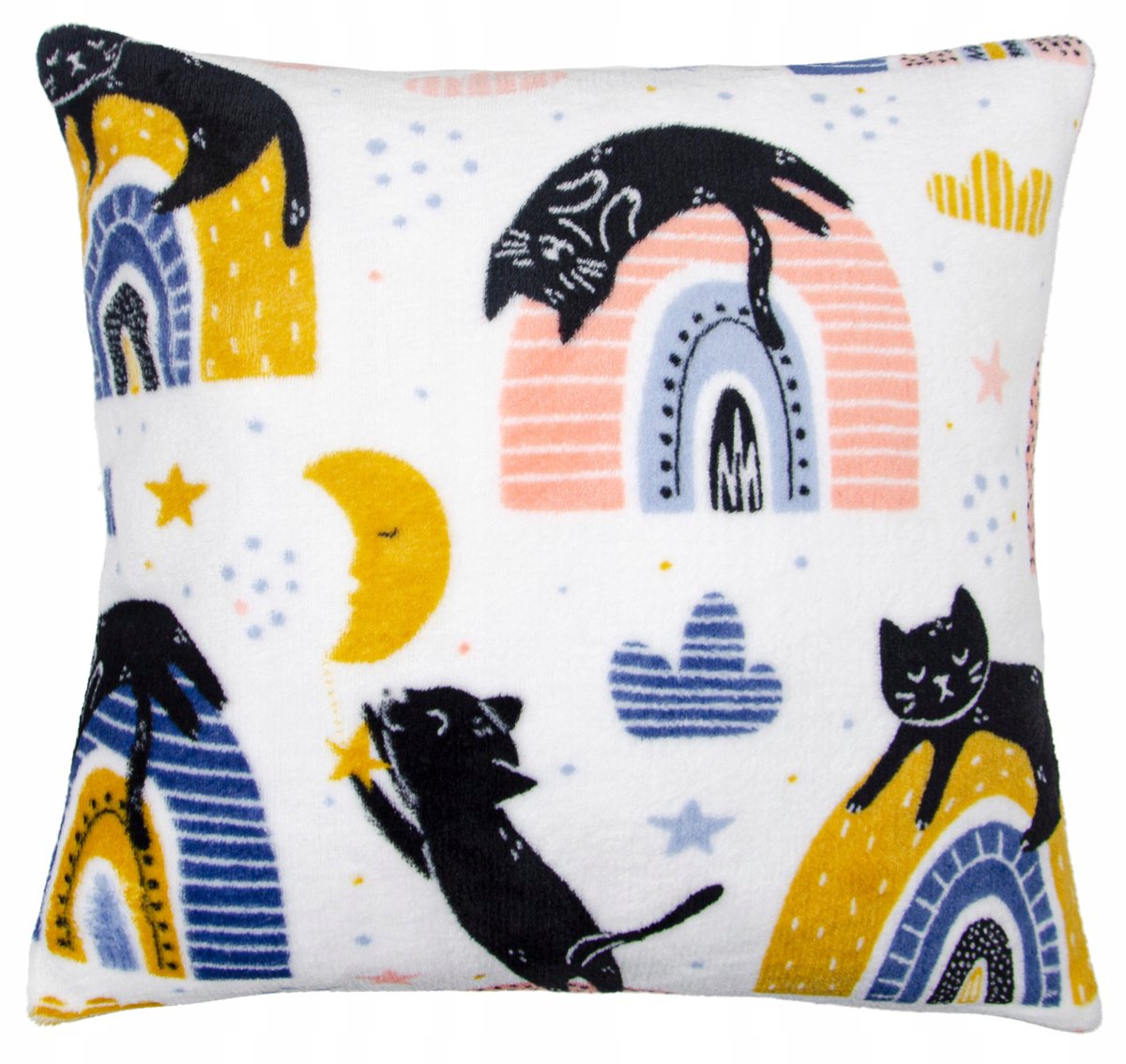 Zachte Kussenhoes met Kattenmotief - Kleurrijk en Kindvriendelijk