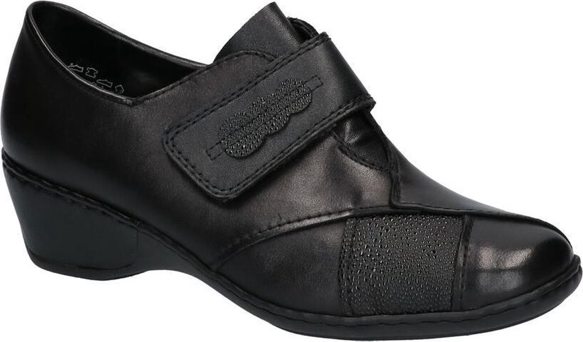 Rieker Zwarte Velcroschoenen Dames 37