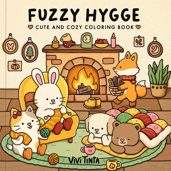 Fuzzy Hygge Coloring Book - cover