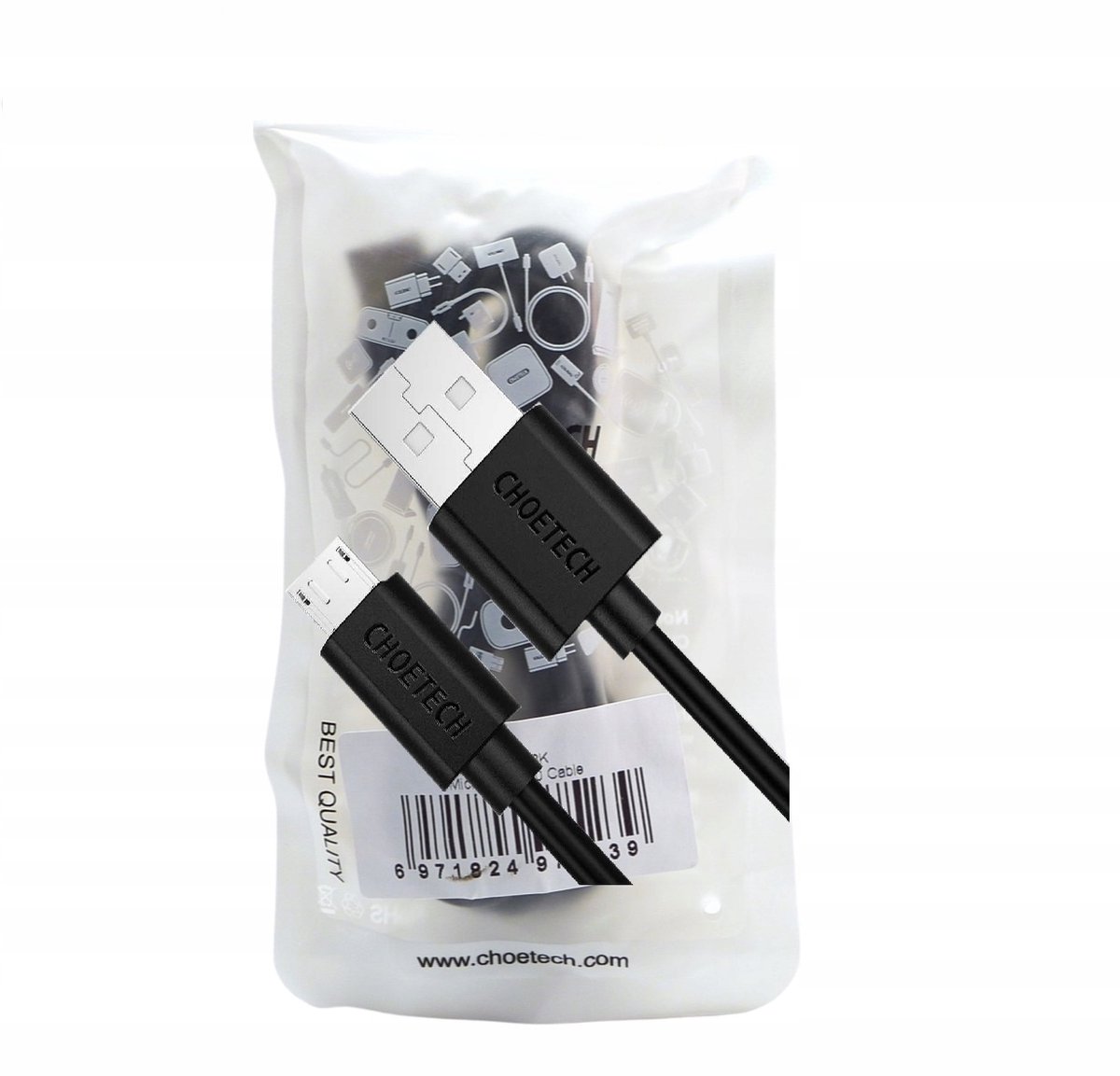 Choetech USB naar Micro USB Kabel 1.2m Zwart