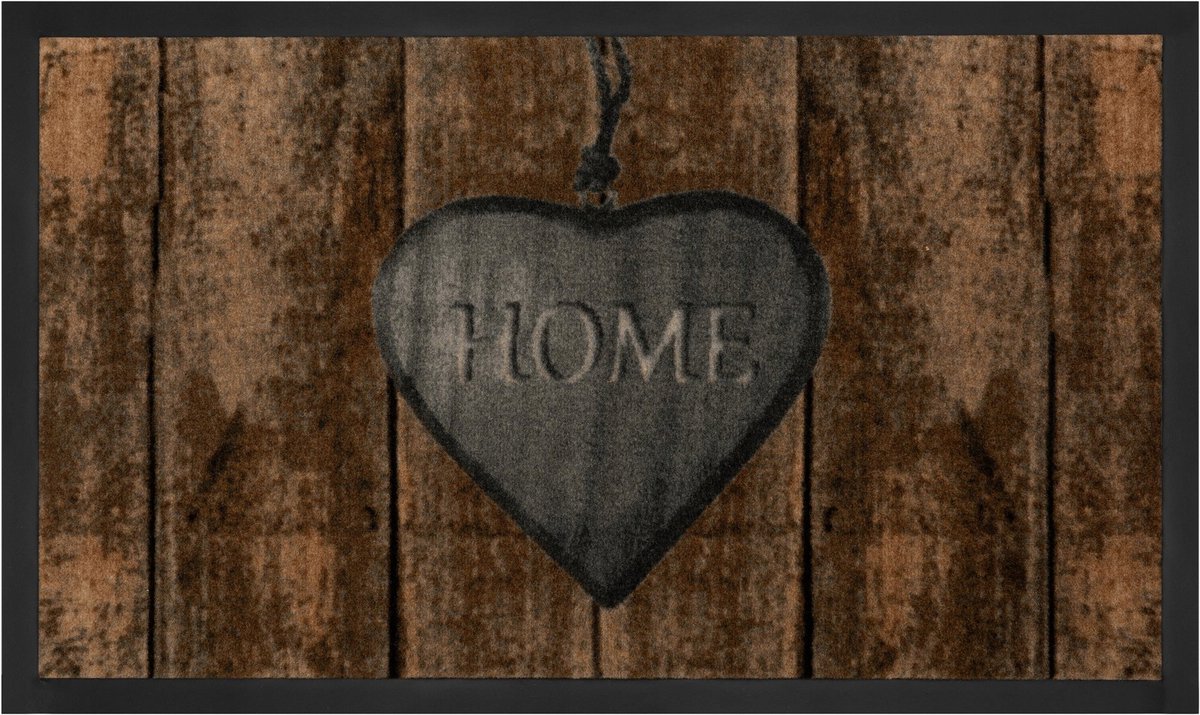 HANSE HOME Deurmat Hart Bruin 45x75 cm