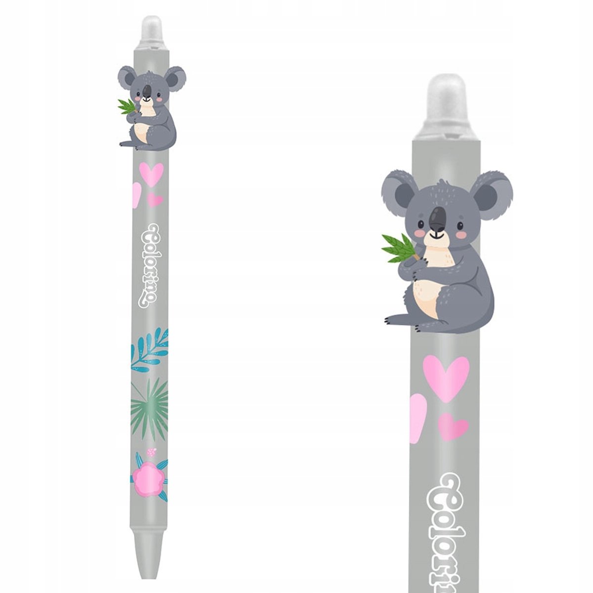 Colorino Koala Uitwisbare Pen - Grijs, Blauwe Inkt, 0.5mm