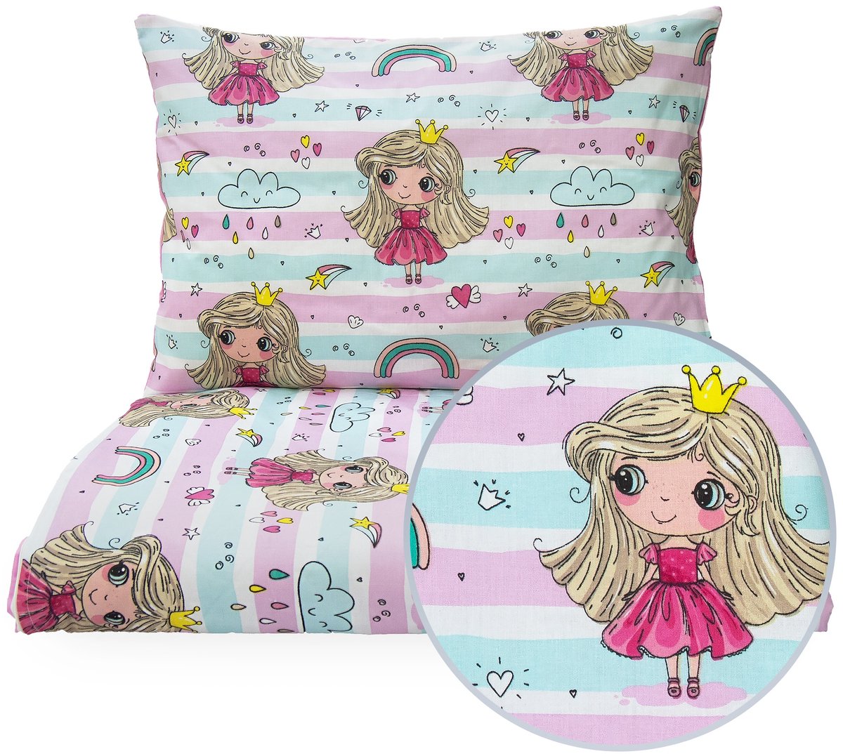 Kinderbeddengoed 160x100cm Katoen met Kussensloop 50x60cm