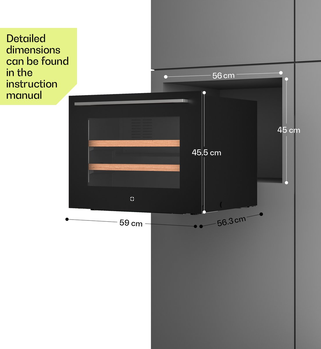 Klarstein Illuminosa inbouw wijnkoeler - 19 flessen, 5-20 - afbeelding 3