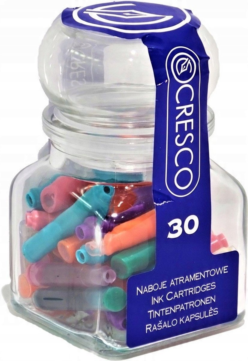 Cresco Inktpatronen voor Vulpen - Mix van Kleuren - 30 Stuks