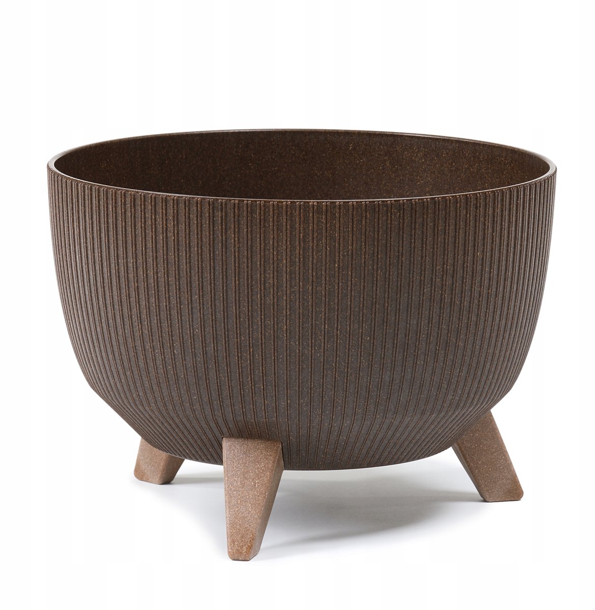 ROMA JUMPER Plantenbak Eco Coffee Espresso Ø 47cm met Houten Poten