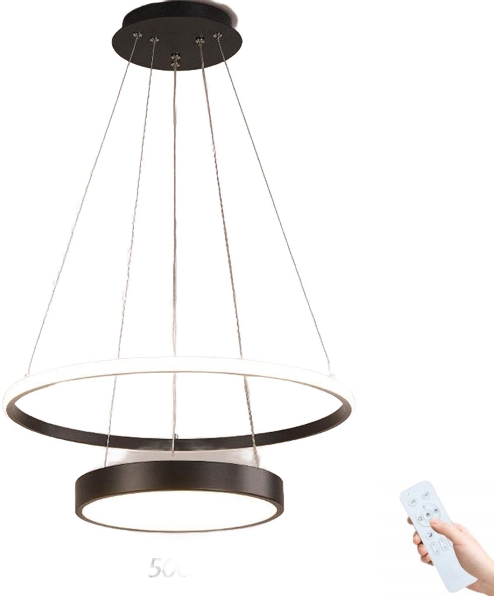 Moderne LED plafondlamp met afstandsbediening - Zwart/Wit