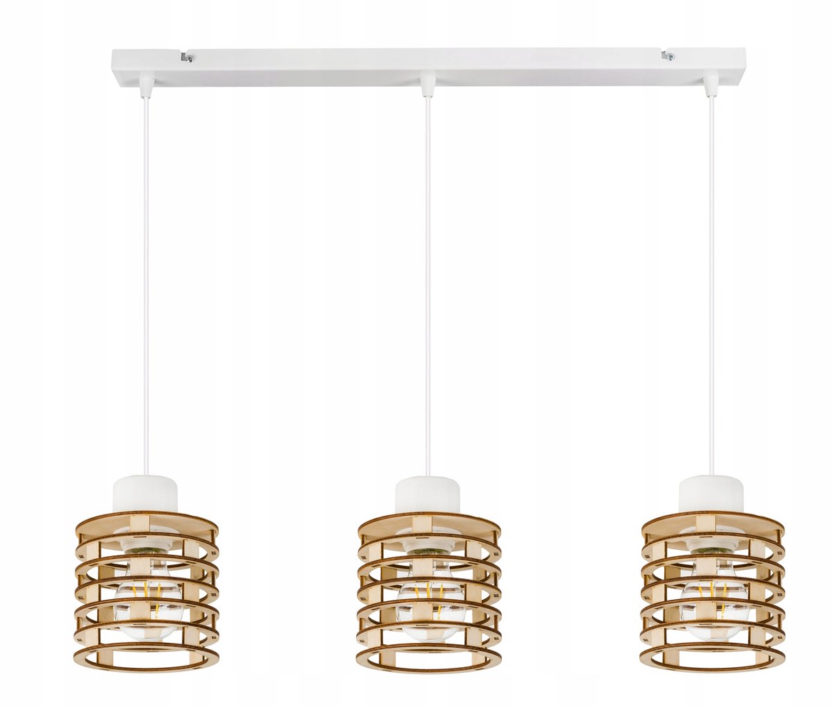 Hanglamp Loft Hout 3xE27 - Stijlvolle Sfeerverlichting