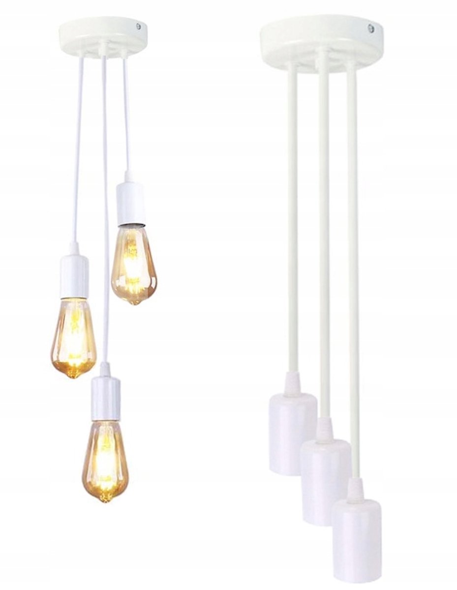 Hanglamp Zwis Edison Loft 3x E27 - Stijlvol en Modern