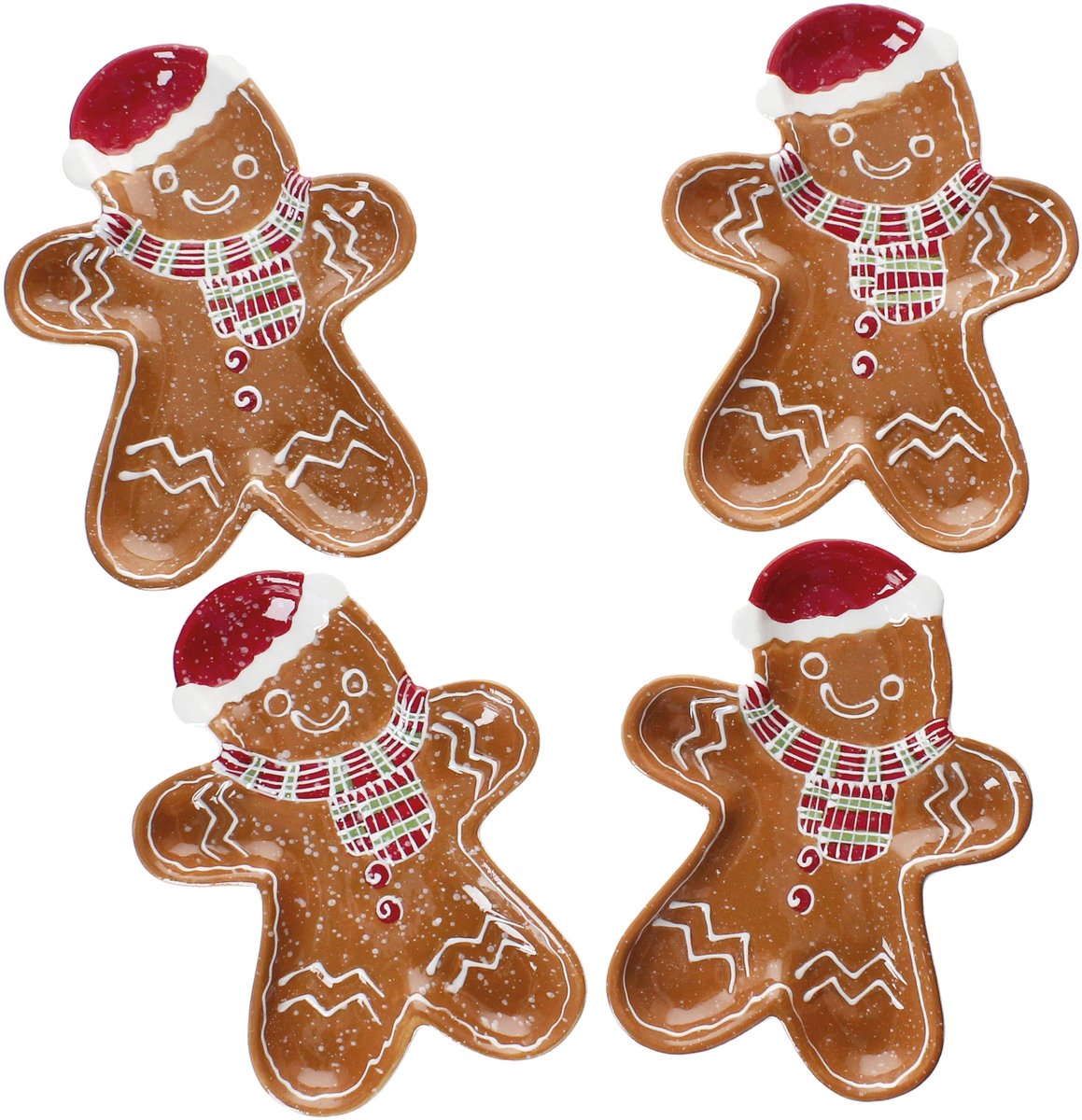 4-delige set CANDYMAN peperkoekmannetjes van aardewerk – 23106408