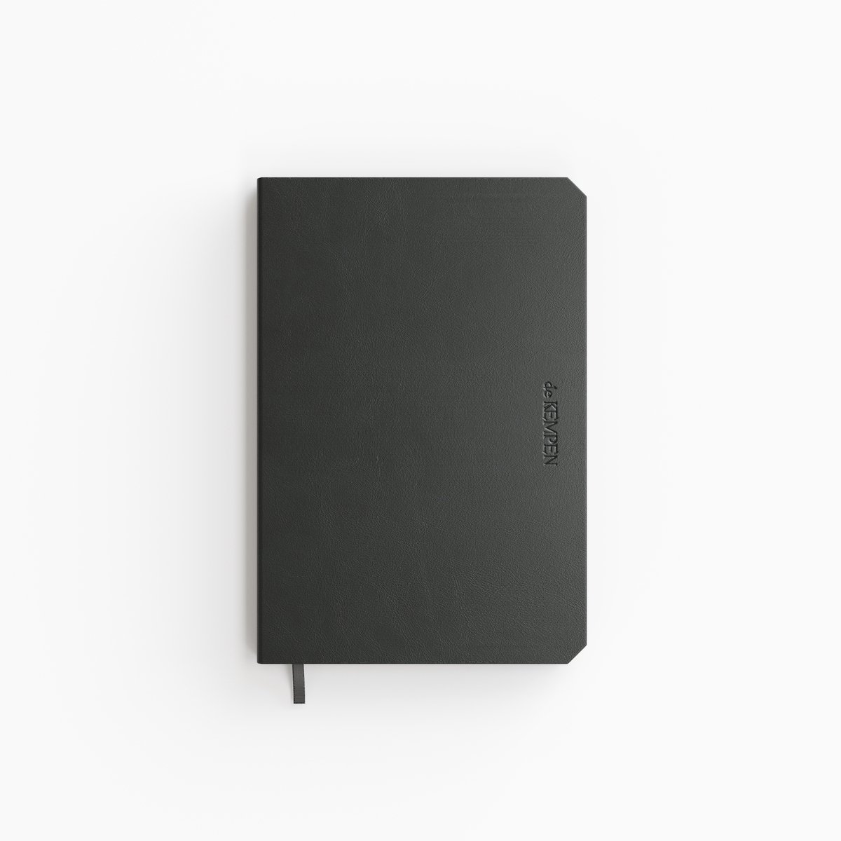 Notbk de kempen ashblack 110x160 lijn 160pag zwart