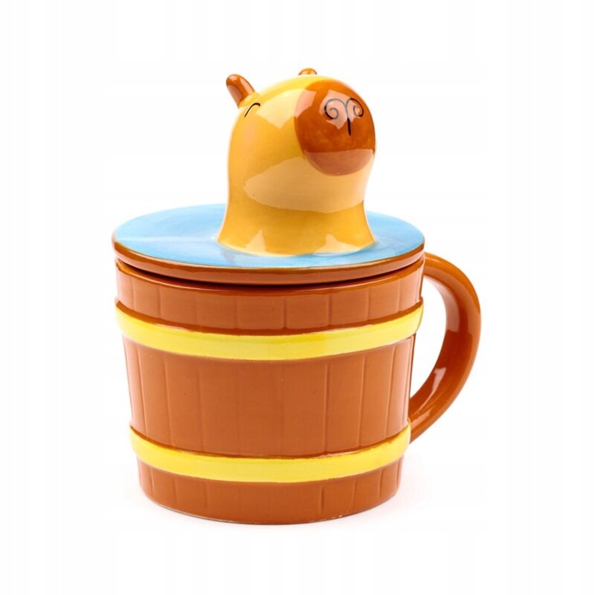Keramische Mok met Deksel - Capibara, 300ml