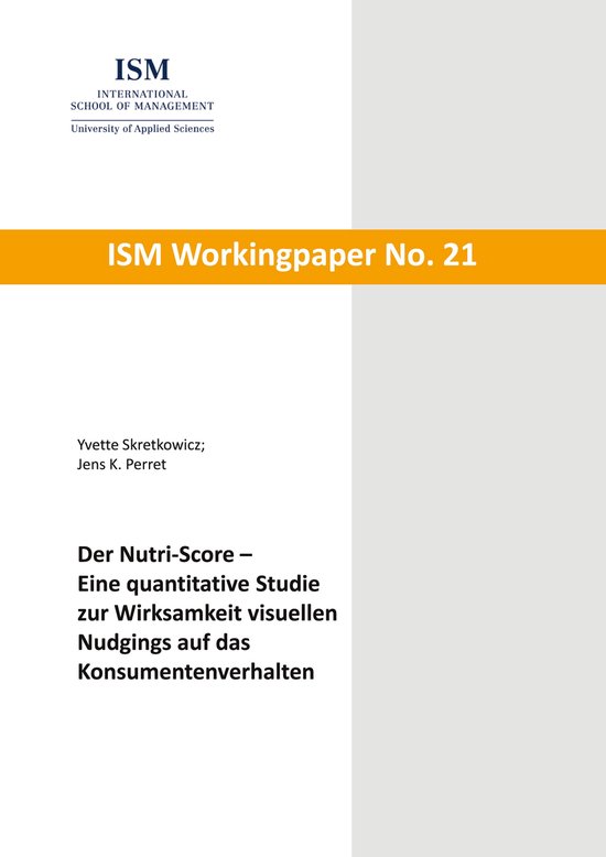 Workingpaper 21 - Der Nutri-Score - cover
