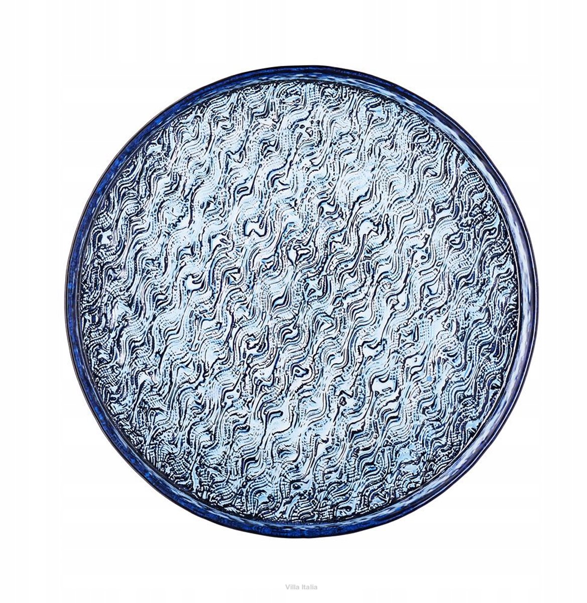 Glazen Taartplateau 28cm MASARI Villa Italia - Blauw/Donkerblauw