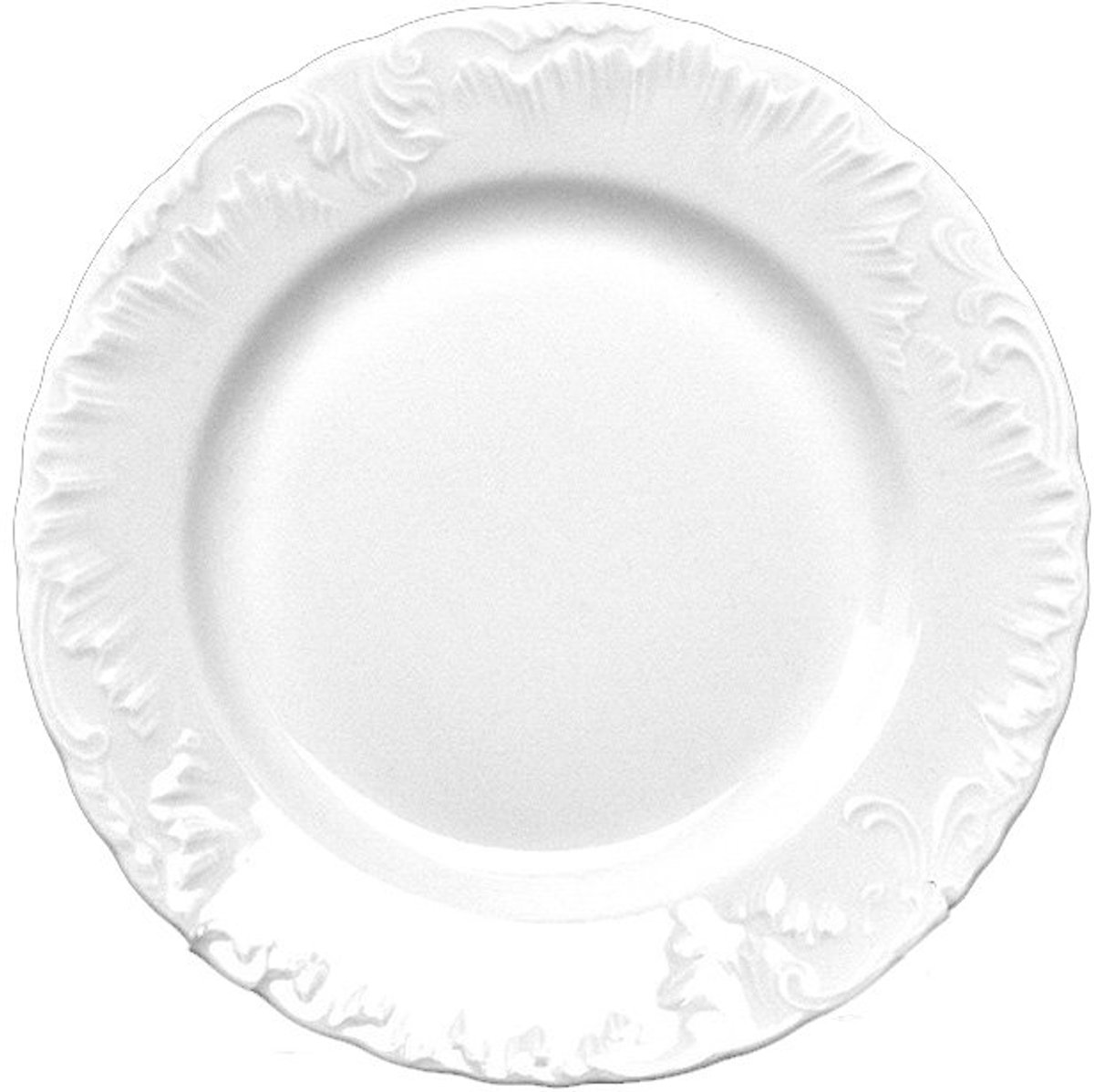 Ćmielów Maria Rococo Dessertbord 21 cm Wit Porselein