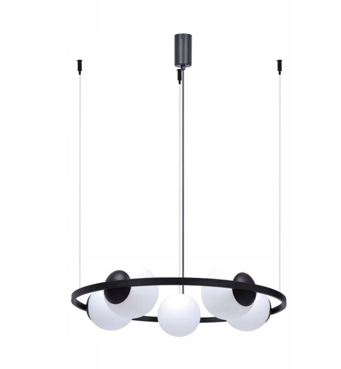 ORBIT 5 Hanglamp - Modern Design met 5 Melkglazen Bollen