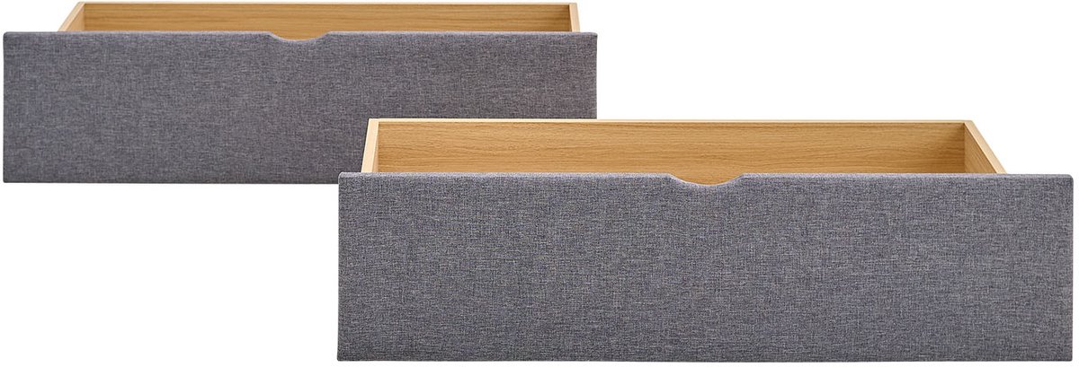 Homestyle4u Twijfelaarbedden -120x200 cm - Gestoffeerd bed - met opbergruimte - Grijs — cadeau in Cadeau-ideeën - foto 6