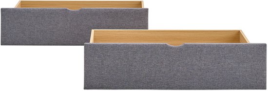 Lit capitonné Homestyle4u - 120 x 200 cm - avec espace de rangement - Grijs