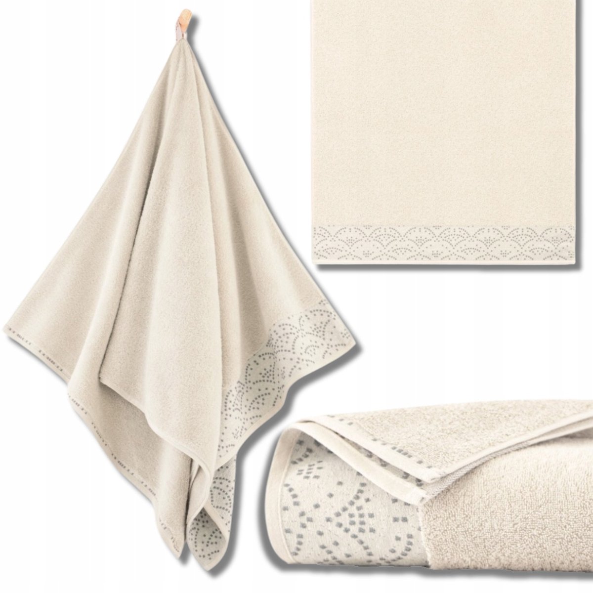 Ravenna Sepia Handdoek 70x140 cm - Egyptisch Katoen