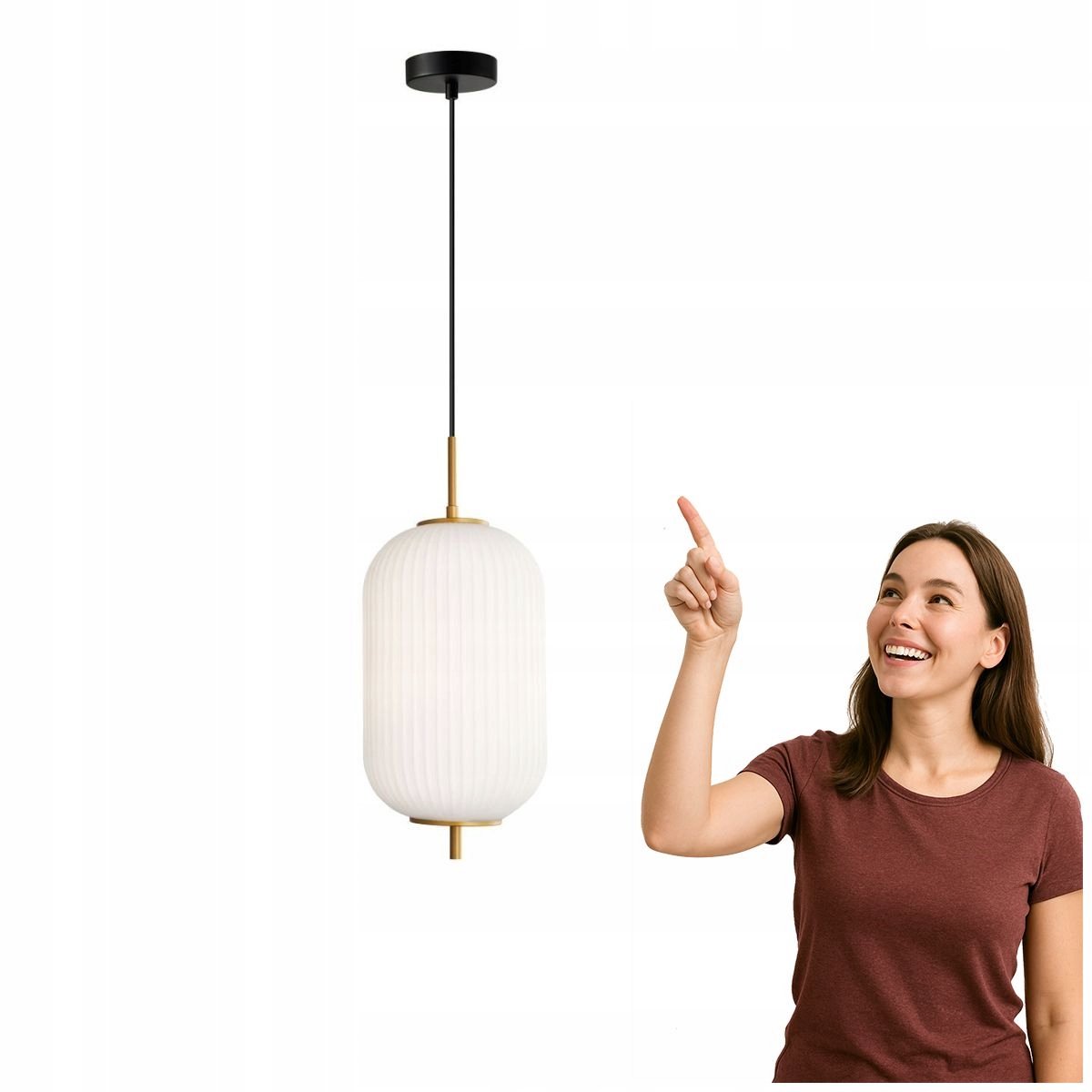 Italux Olmeto Hanglamp Goud Wit - Moderne Stijl